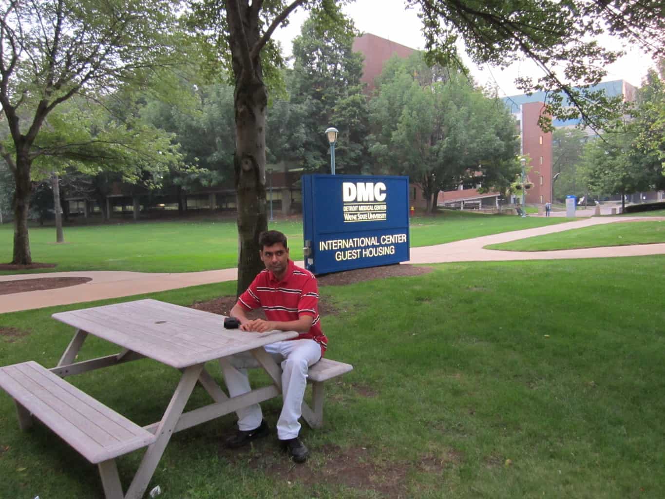 This is a picture showing Dr Suraj Manjunath during his fellowship days at Detroit Medical Center.